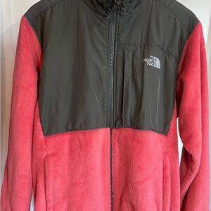 The North Face Coral and Charcoal Fleece Jacket